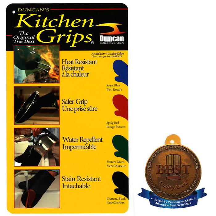 ダンカン　鍋つかみ　青　両手